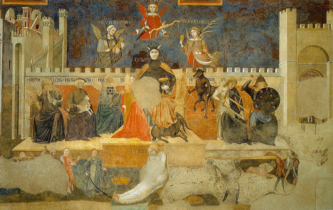 悪い政府の寓話　Di Ambrogio Lorenzetti - http://www.aiwaz.net/gallery/lorenzetti-ambrogio/gc57, Pubblico dominio, https://commons.wikimedia.org/w/index.php?curid=4006805